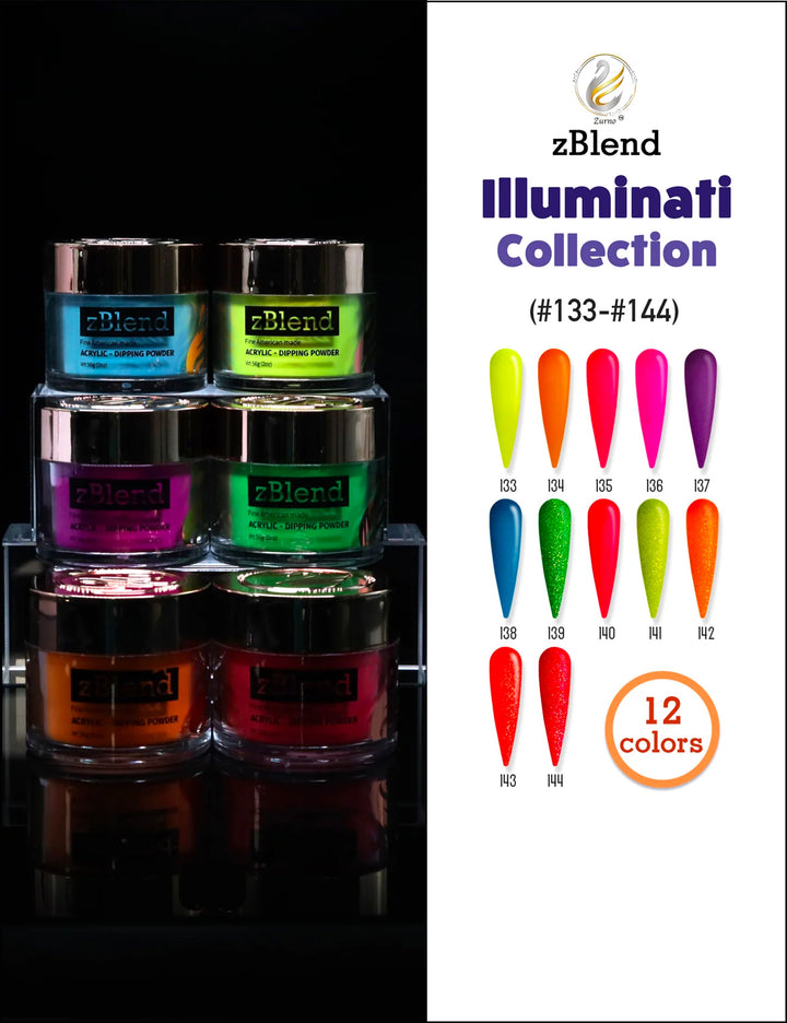 zBlend - zGel - zLacquer | #133 - #144 Illuminati Collection - 12 Colors