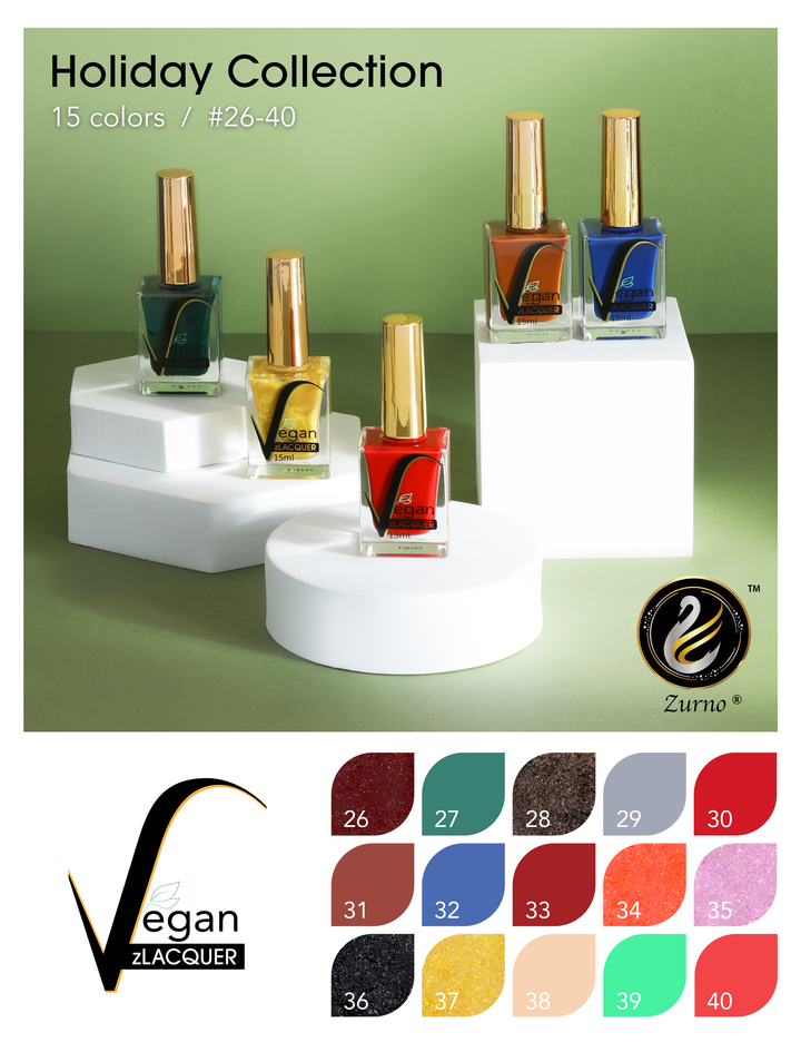 zBlend - zGel - zLacquer | #026 - #040 Holiday Collection - 15 Colors