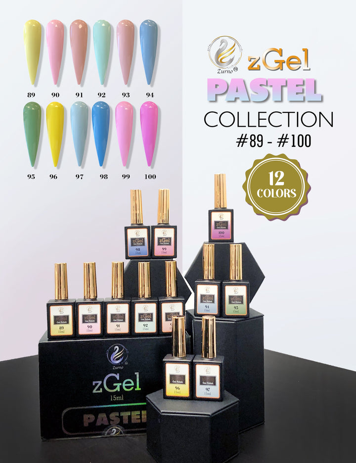 zBlend - zGel - zLacquer | #089 - #100 Pastel Collection - 12 Colors