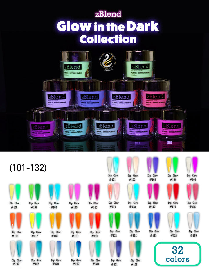 zBlend | #101 - #132 Glow In The Dark Collection - 32 Colors