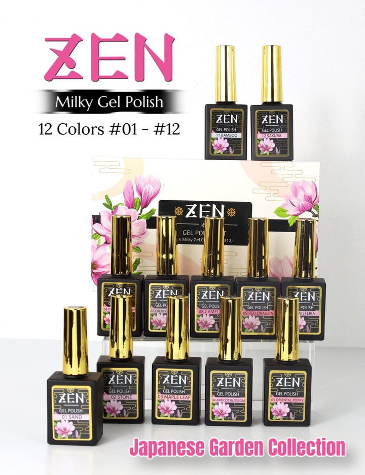 ZEN | Milky Gel Polish Japanese Garden Collection #01-#12