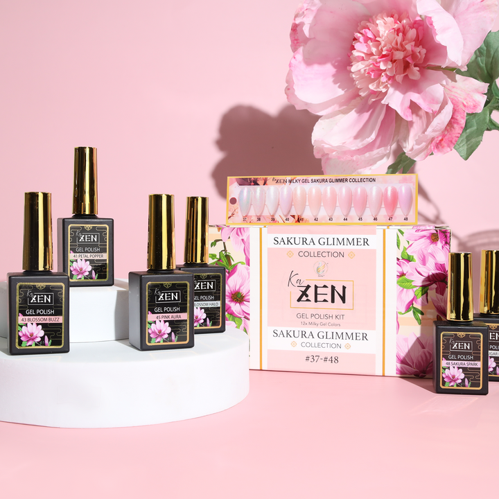 KaZEN | Milky Gel Polish Sakura Glimmer Collection #37-#48